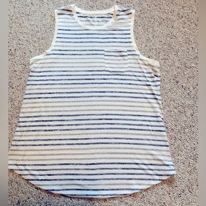 Merona,Sleeveless summer top, color-blue,grey and white, sz.XXL (14-16),